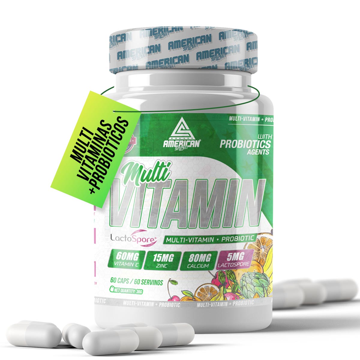 Combo Multivitamínico + Probióticos 60 cáps.