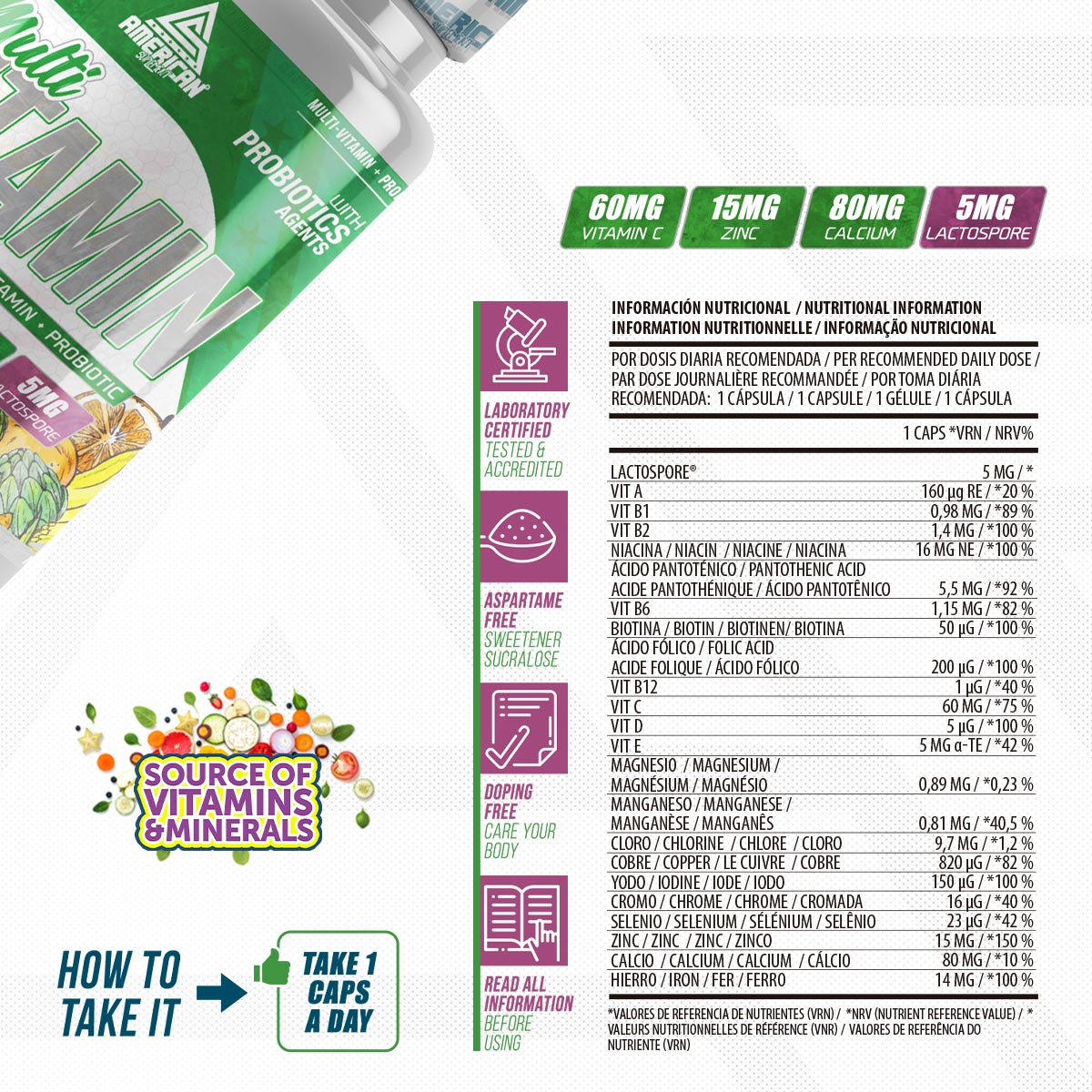 Combo Multivitamínico + Probióticos 60 cáps.