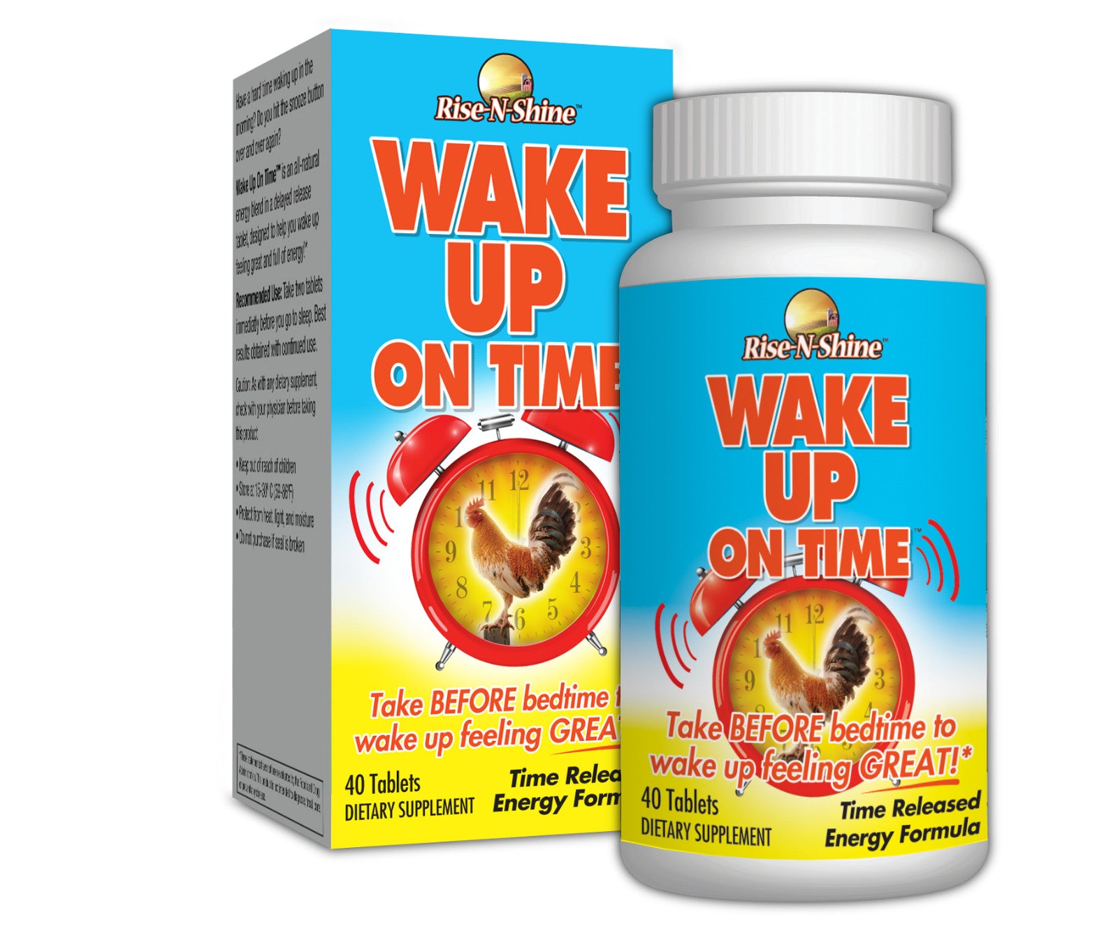 Wake Up On Time LOT OF 3 - Best Selling Time Release A.M. Energy by Rise-N-Shine